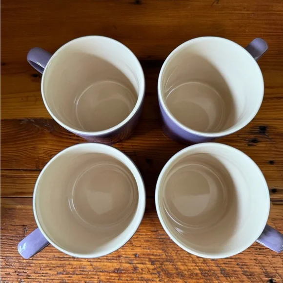 Le Creuset Purple Ceramic Coffee Mug Set ombré - Picture 3 of 5